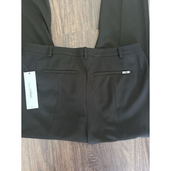 Calvin Klein Women's Mid Rise Cropped Slim Fit Ankle Length Pants Black 4 - Picture 6 of 9